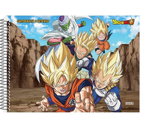 Caderno de Desenho Dragon Ball Goku - 60 Folhas - São Domingos - Casa Joka,  desenha goku