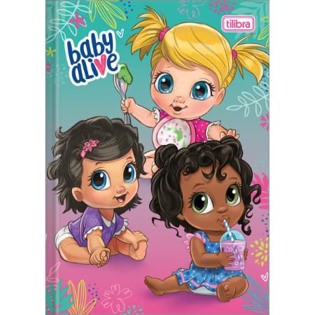 CADERNO BROCHURA 1/4 80F BABY ALIVE TILIBRA