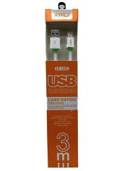 CABO USB V8 3,0M BRANCO KAIDI KD-330C