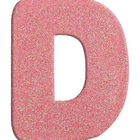 LETRA DE EVA GLITTER D 12CM ROSA NEON GATE 72 603