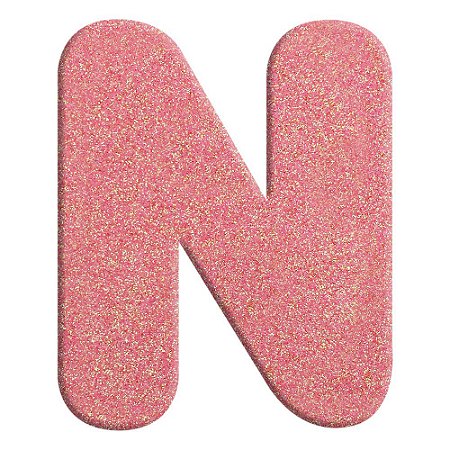 LETRA DE EVA GLITTER N 12CM ROSA NEON GATE 72 613