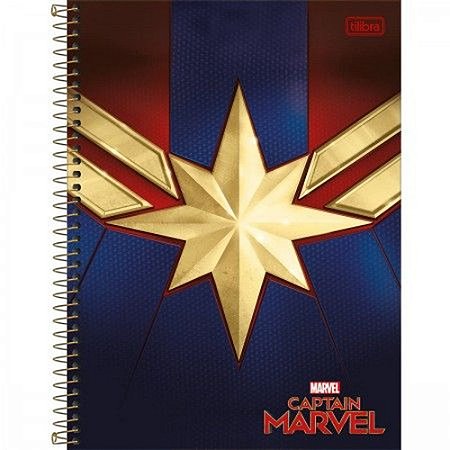 CADERNO CD UNV 01MAT CAPITA MARVEL 80F TILIBRA