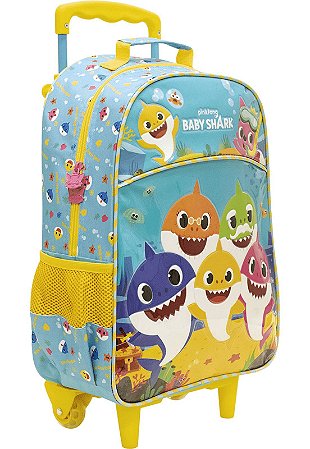 MOCHILA ESCOLAR BABY SHARK FAMILY G C/ RODA  (XERYUS) 9030