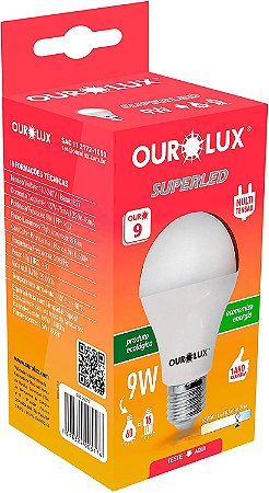 LAMPADA LED BULBO 9W BIV E27 6500K OURO 20031