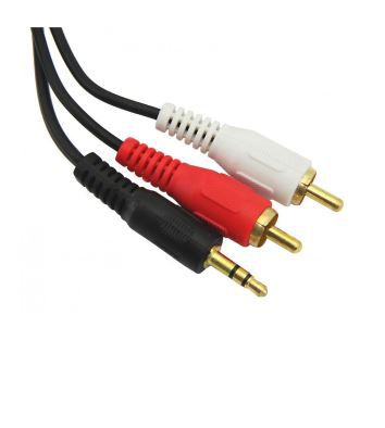 CABO P2 X 2 RCA 1 P2-M X 2-RCA-M 1,8M STEREO GOLD CHIP  0180160