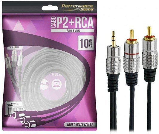 CABO P2 X 2 RCA 1 P2-M X 2 RCA-M 10M FITZ CHIP SCE 018-0710