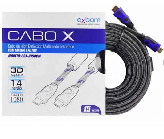 CABO HDMI MACHO X MACHO 15M 1.4 EXBOM CBX-H150CM