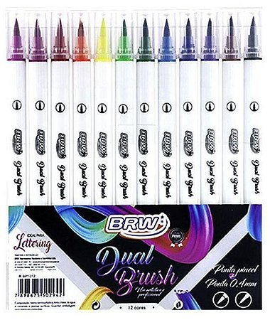 ESTOJO DUAL BRUSH 12 CORES BRW BP1012