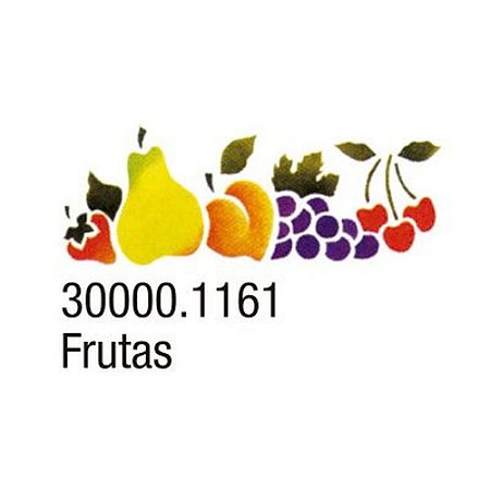 STENCIL FRUTAS 330X140MM ACRILEX 3000-1161