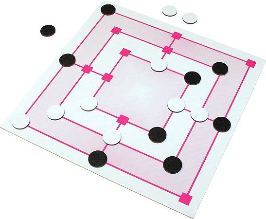 Mundo Carlu  Jogo de Damas e Trilha 30 x 30 cm