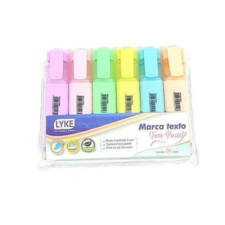 KIT MARCA TEXTO PASTEL C/ 6 LYKE