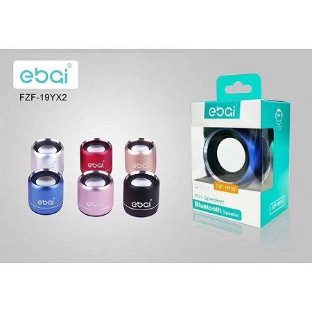 CAIXA SOM BLUETOOTH MINI SPEAKER EBAI DOURADO FZF-19YX2