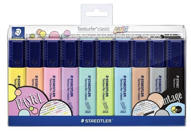KIT MARCA TEXTO CLASSIC COLORS C/ 10 STAEDTLER