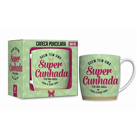 CANECA PORCELANA CUNHADA 360ML BRASFOOT