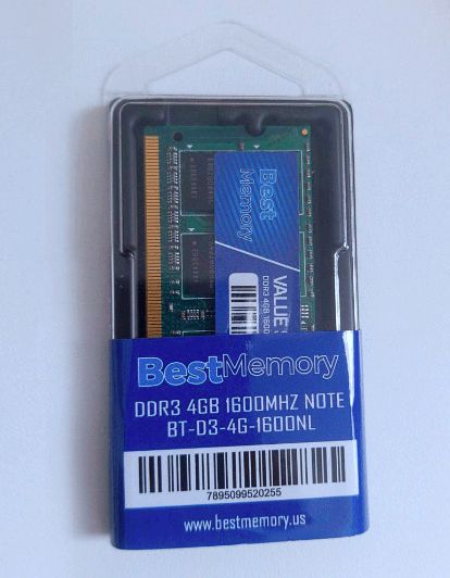 MEMORIA NOTEBOOK 4.0 GB DDR3 1600 BEST MEMORY