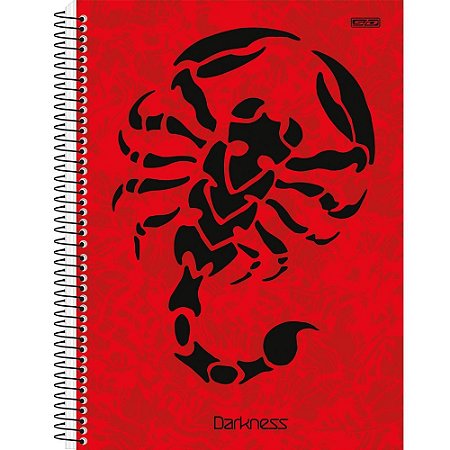 CADERNO CAPA DURA UNIVERSITÁRIO 12 MATÉRIAS DARKNESS SAO DOMINGOS