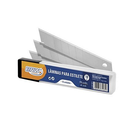 LAMINA ESTILETE  18MM CAIXA 10 UNIDADE BRW