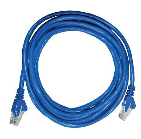 CABO REDE PATCH CORD CAT.5E 3,0M AZUL SECCON