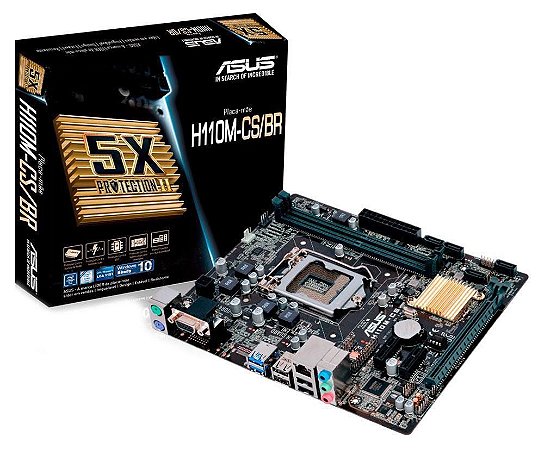 PLACA MÃE PC 1151 DDR4 ASUS H110M-CS/BR S+V+R