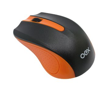 MOUSE USB S/FIO 1200 DPI PRETO/LARANJA OEX MS-404