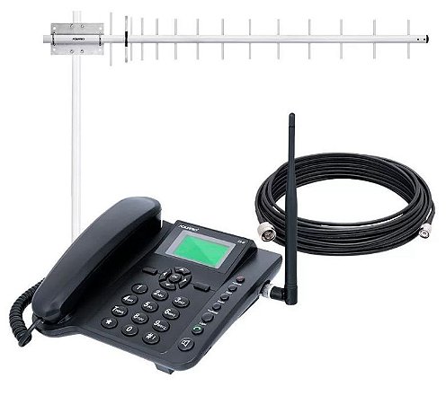 TELEFONE CELULAR RURAL/URBANO COM ANTENA 2CHIP 800MHZ 17DBI+CABO15M AQUARIO CA-802