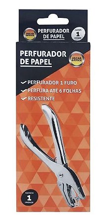 PERFURADOR PAPEL  1FURO METAL ALICATE JOCAR OFFICE