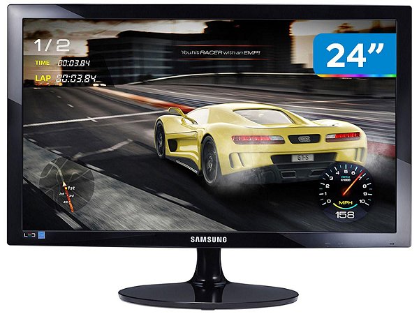 MONITOR 24 LED PRETO GAMER SAMSUNG S24D332H VGA/HDMI