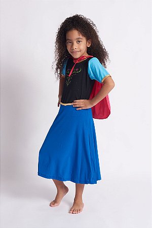 Vestido Infantil Princesa Com Capa