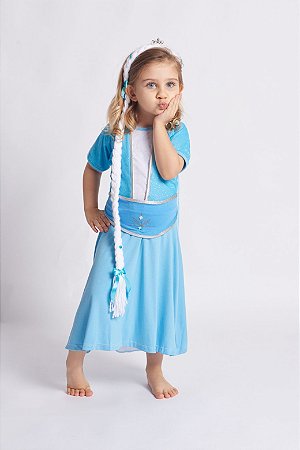 Vestido Infantil Princesa Azul