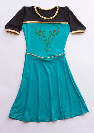 vestido de princesa verde infantil