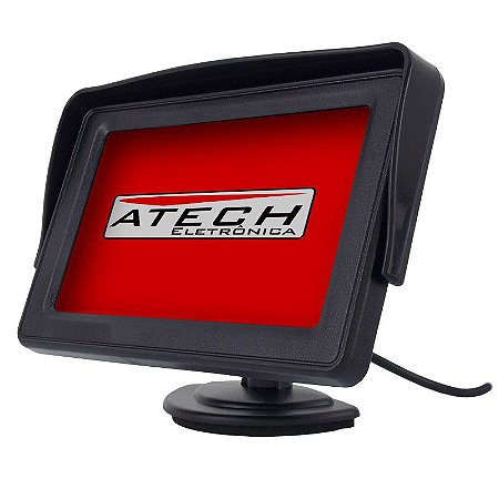 Monitor Automotivo LCD 4,3" 12V para Câmera de Ré / GPS / DVD / Vídeo Game (Tela Automotiva)