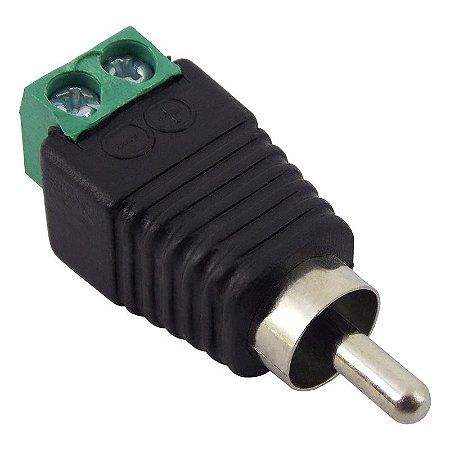 Conector RCA Macho com Borne para Sistema de Segurança (CFTV)