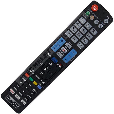 Controle Remoto Universal TV LCD / LED / Smart TV LG - Todos os Modelos