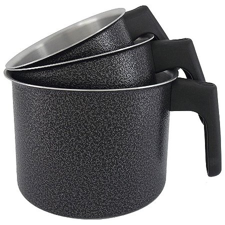 Jogo de Canecão de Alumínio com 3 Peças - Preto