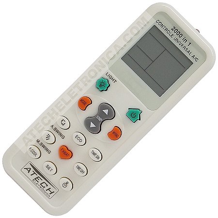 Controle Remoto Universal Ar Condicionado Split / Janela / Portátil (200 Marcas)