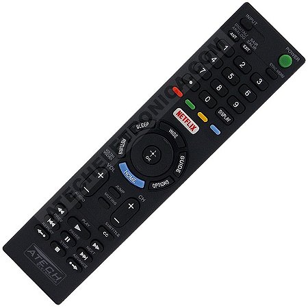 Controle Remoto TV Sony RMT-TX102B / KDL-32R505C / KDL-32R507C / KDL-32R509C / KDL-32W605D / KDL-32W607D (Smart TV)
