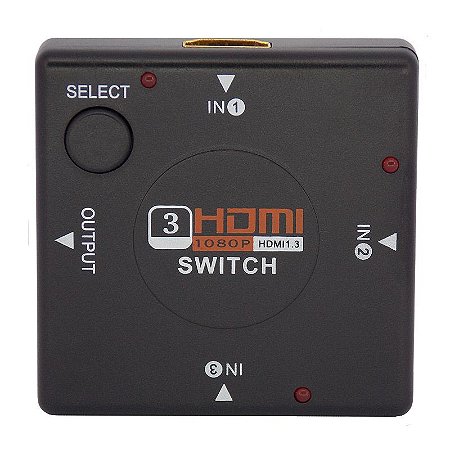 Mini Chaveador HDMI (Hub Switch) 3 Entradas