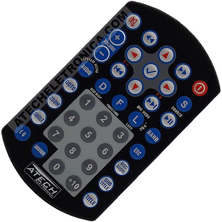 Controle Remoto DVD Automotivo H-Buster HBD-9210AV