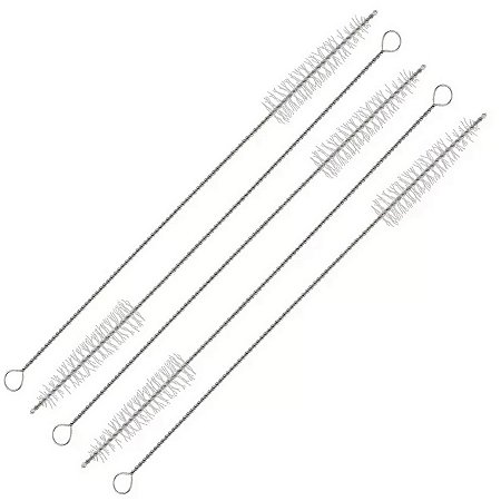 Escova Limpeza Bico Doceira de Churros e Recheador de Pão de Queijo - Pacote 5 Unidades