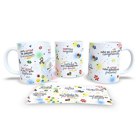 Caneca de Cerâmica Personalizada Autista / Autismo – Modelo 785000