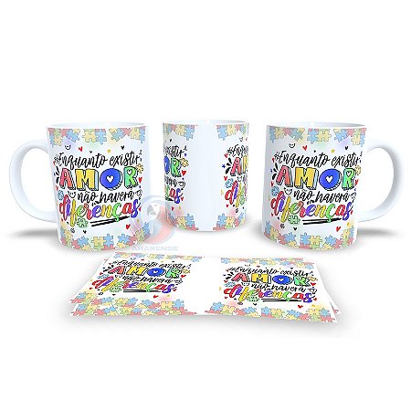 Caneca de Cerâmica Personalizada Autista / Autismo – Modelo 785002