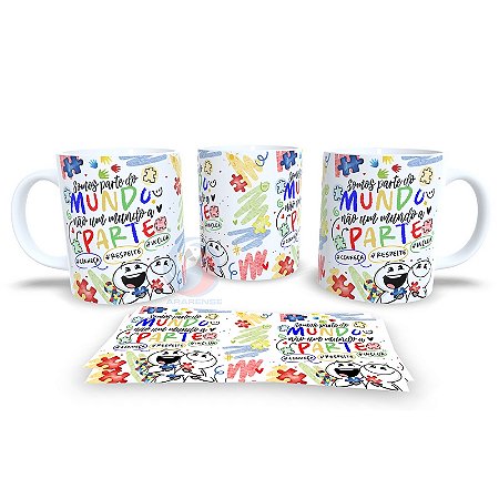 Caneca de Cerâmica Personalizada Autista / Autismo – Modelo 785005