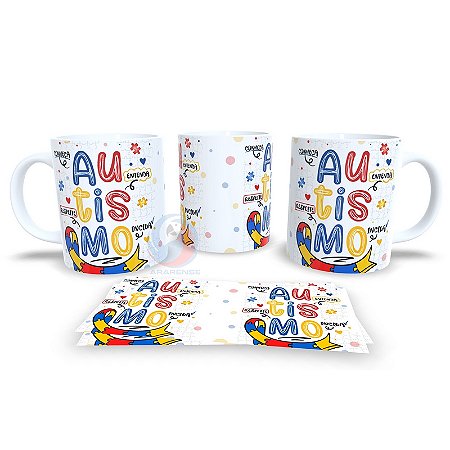 Caneca de Cerâmica Personalizada Autista / Autismo – Modelo 785008