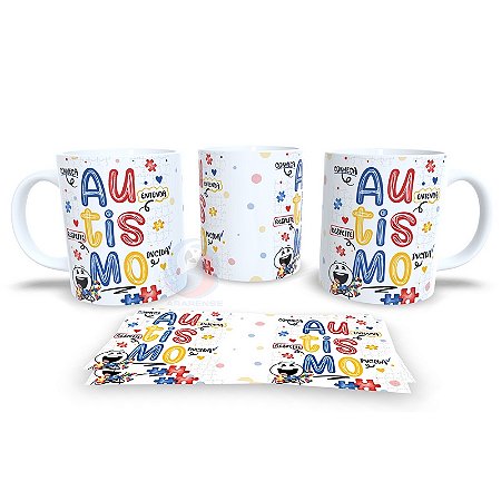 Caneca de Cerâmica Personalizada Autista / Autismo – Modelo 785012