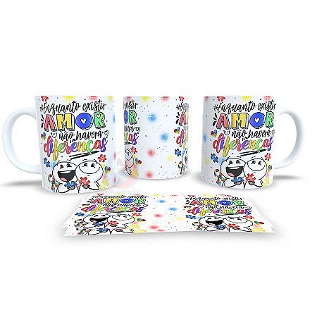 Caneca de Cerâmica Personalizada Autista / Autismo – Modelo 785016