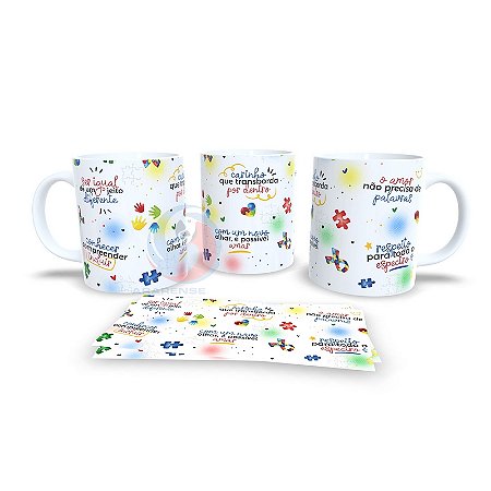 Caneca de Cerâmica Personalizada Autista / Autismo – Modelo 785019