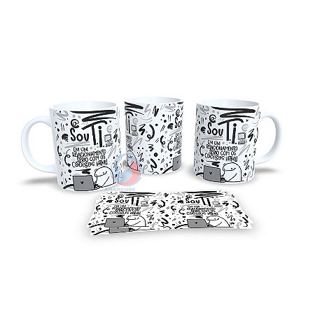 Caneca Cerâmica Personalizada Profissão TI Informática - Código 785160
