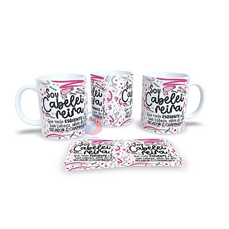 Caneca Cerâmica Personalizada Profissão Cabeleireira - Código 785151