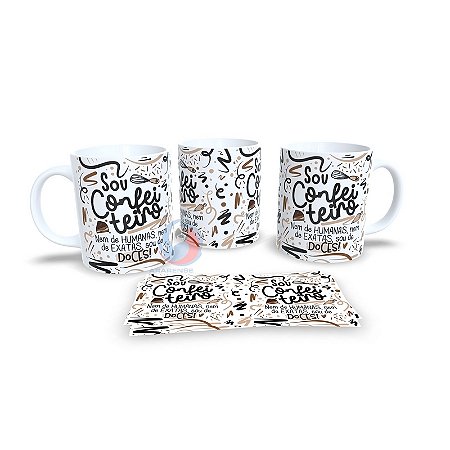 Caneca Cerâmica Personalizada Profissão Confeiteiro - Código 785150