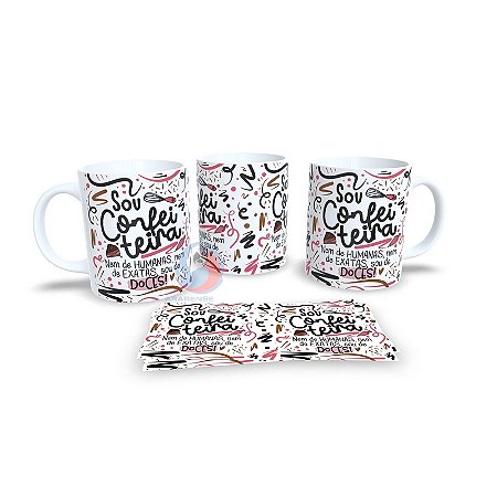Caneca Cerâmica Personalizada Profissão Confeiteira - Código 785149